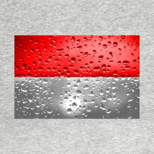 Flag of Indonesia - Raindrops T-Shirt